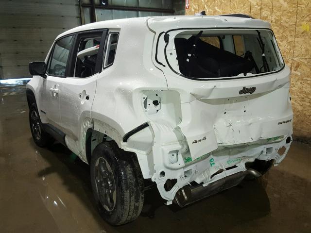 ZACCJBAB7HPG09419 - 2017 JEEP RENEGADE S თეთრი ფოტო 3