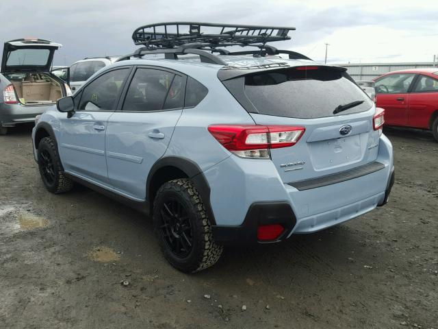 JF2GTAACXJH266862 - 2018 SUBARU CROSSTREK BLUE photo 3