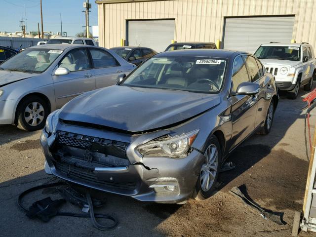 JN1BV7AP9FM337592 - 2015 INFINITI Q50 BASE Grafito foto 2