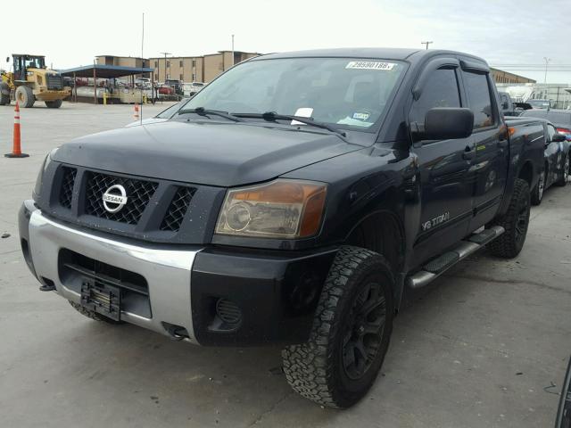 1N6AA0EJ9CN319484 - 2012 NISSAN TITAN S BLACK photo 2