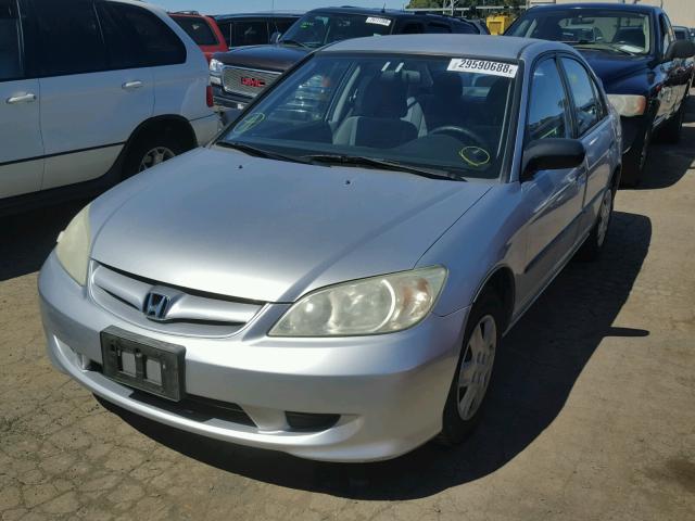 2HGES15195H541916 - 2005 HONDA CIVIC DX SILVER photo 2