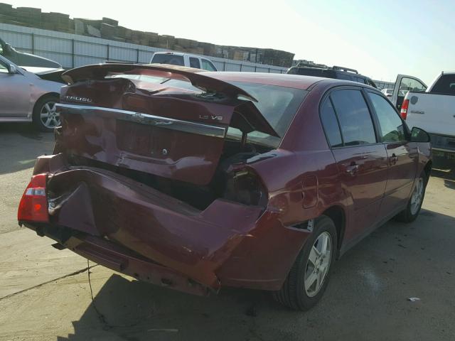 1G1ZT52875F305247 - 2005 CHEVROLET MALIBU LS RED photo 4