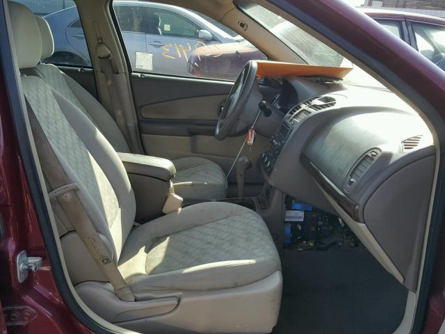 1G1ZT52875F305247 - 2005 CHEVROLET MALIBU LS წითელი ფოტო 5