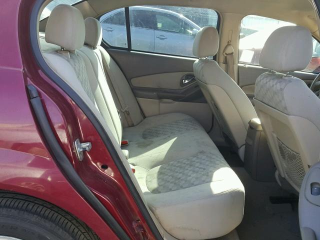 1G1ZT52875F305247 - 2005 CHEVROLET MALIBU LS წითელი ფოტო 6