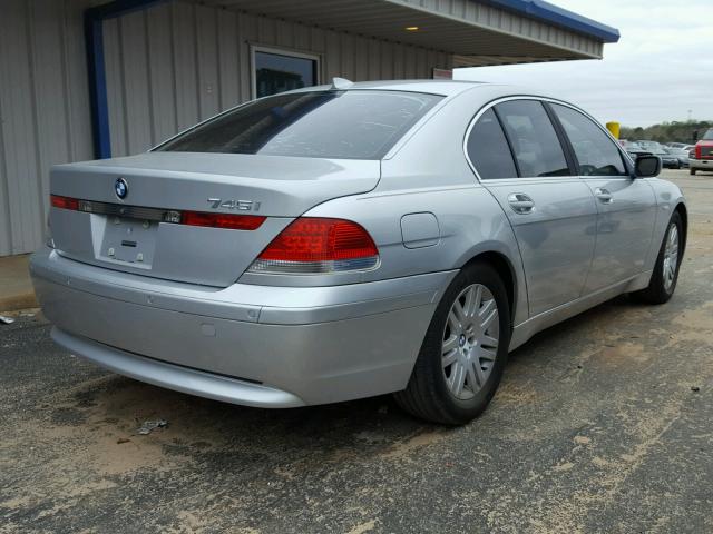 WBAGL63402DP54824 - 2002 BMW 745 I SILVER photo 4