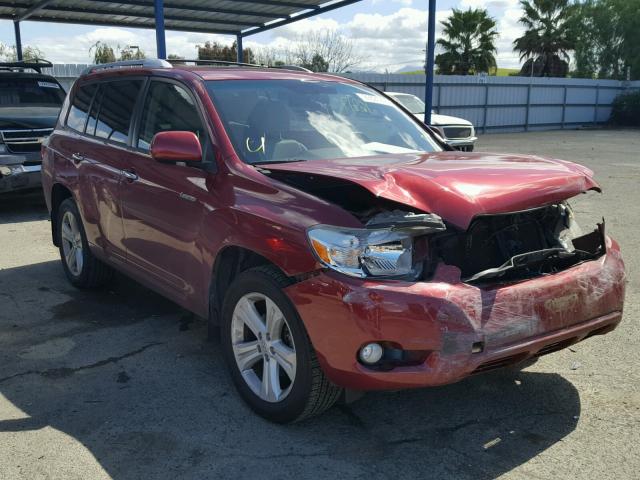 JTEES42A182064282 - 2008 TOYOTA HIGHLANDER RED photo 1