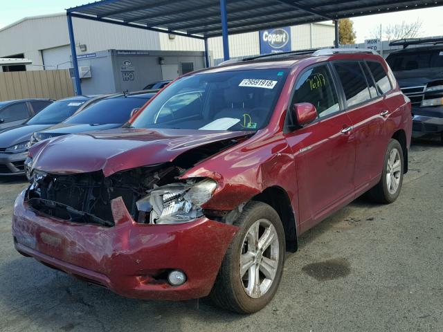 JTEES42A182064282 - 2008 TOYOTA HIGHLANDER RED photo 2