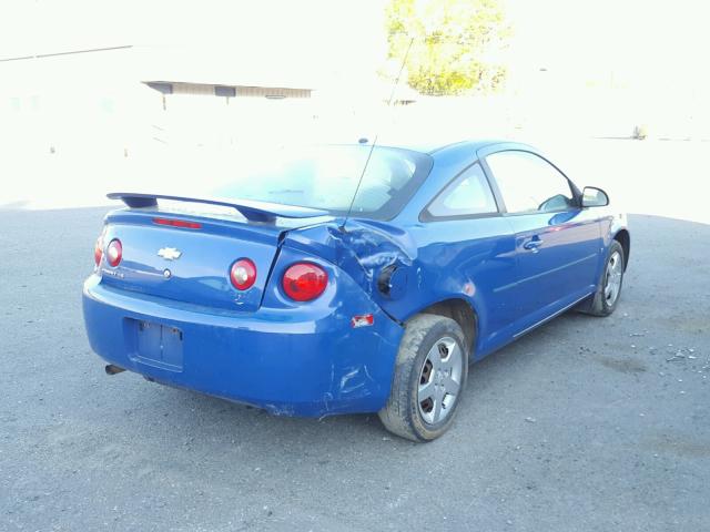 1G1AK18F787121407 - 2008 CHEVROLET COBALT LS BLUE photo 4