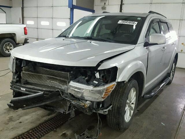 3C4PDCBG8ET103823 - 2014 DODGE JOURNEY SX SILVER photo 2