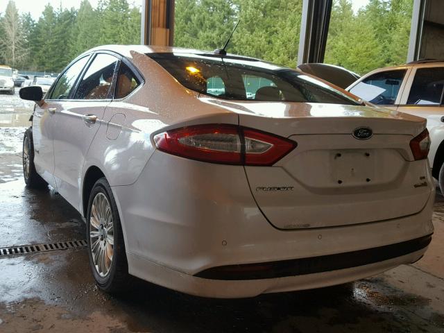 3FA6P0LU2ER178204 - 2014 FORD FUSION SE WHITE photo 3