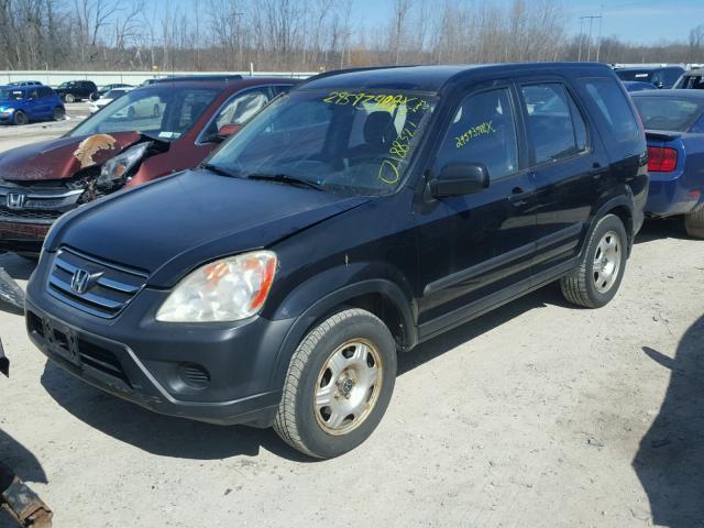 SHSRD78575U346035 - 2005 HONDA CR-V LX BLACK photo 2