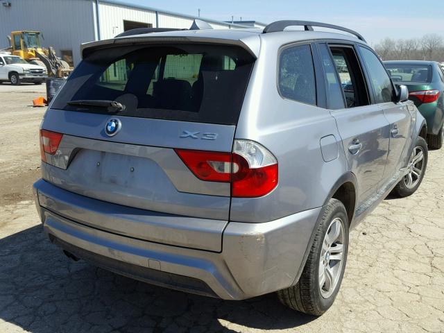 WBXPA93426WG77626 - 2006 BMW X3 3.0I SILVER photo 4