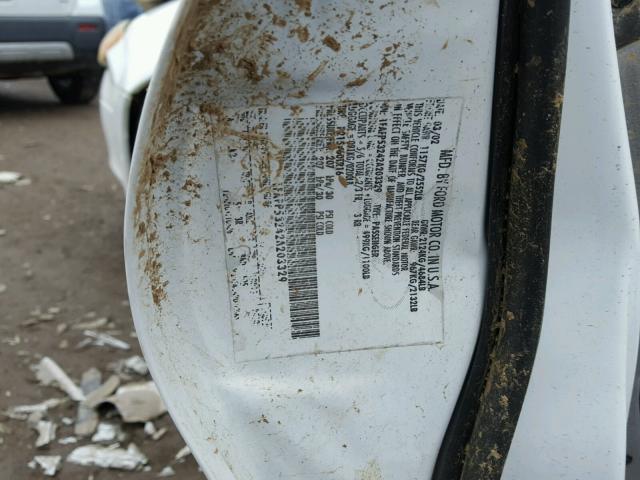 1FAFP53242A203329 - 2002 FORD TAURUS SE WHITE photo 10