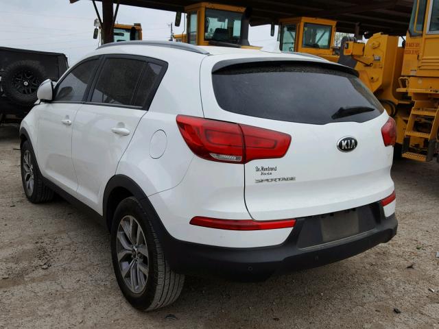 KNDPB3AC3E7591880 - 2014 KIA SPORTAGE B WHITE photo 3