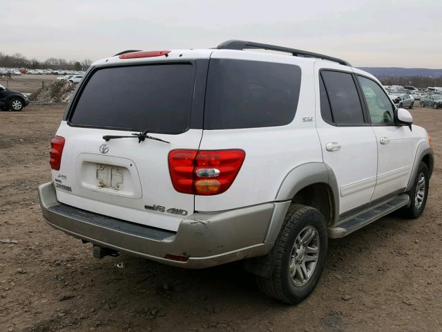 5TDBT44A23S187933 - 2003 TOYOTA SEQUOIA SR WHITE photo 4