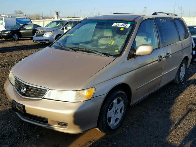 2HKRL1869YH505398 - 2000 HONDA ODYSSEY EX GOLD photo 2