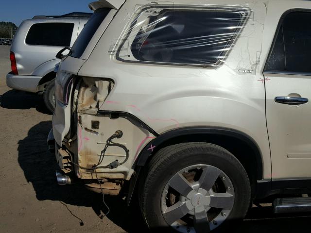 1GKER33738J186990 - 2008 GMC ACADIA SLT თეთრი ფოტო 9