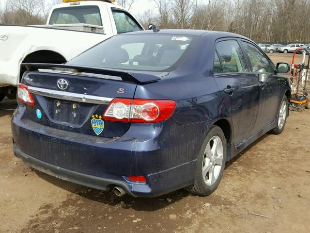 2T1BU4EE0BC566094 - 2011 TOYOTA COROLLA BA BLUE photo 4