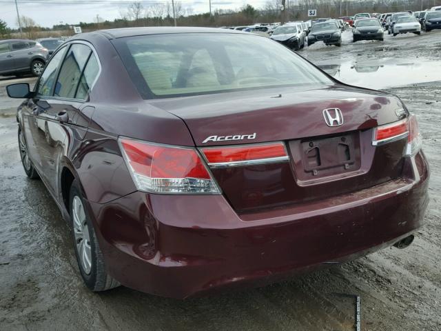 1HGCP2F39BA103292 - 2011 HONDA ACCORD LX RED photo 3