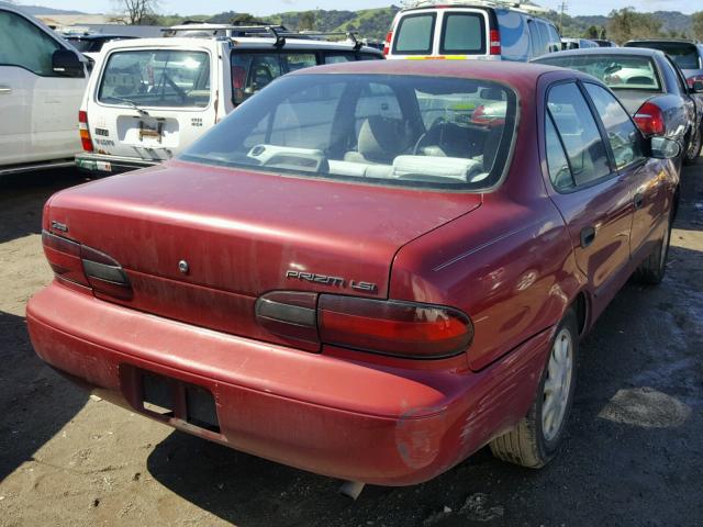 1Y1SK5288TZ005512 - 1996 GEO PRIZM LSI RED photo 4