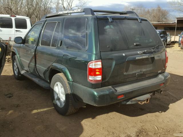 JN8DR09Y82W722935 - 2002 NISSAN PATHFINDER GREEN photo 3