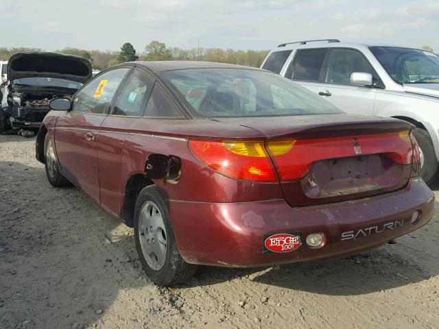 1G8ZY12712Z192912 - 2002 SATURN SC2 MAROON photo 3