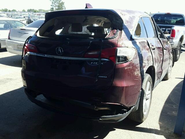 5J8TB4H54EL014943 - 2014 ACURA RDX TECHNO BURGUNDY photo 4