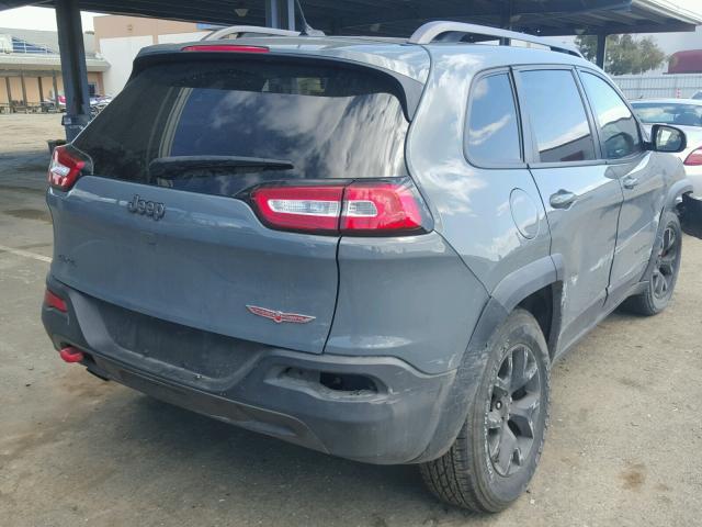 1C4PJMBB6EW134713 - 2014 JEEP CHEROKEE T GRAY photo 4