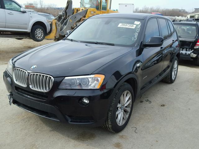 5UXWX9C51D0D07542 - 2013 BMW X3 XDRIVE2 BLACK photo 2