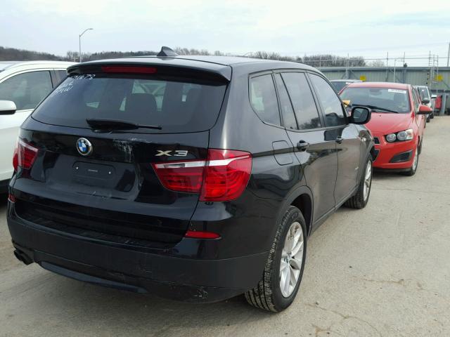 5UXWX9C51D0D07542 - 2013 BMW X3 XDRIVE2 BLACK photo 4