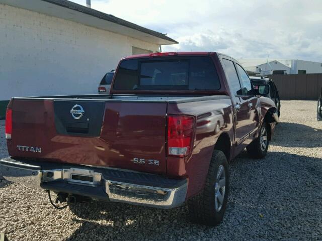 1N6BA07BX7N203274 - 2007 NISSAN TITAN XE RED photo 4