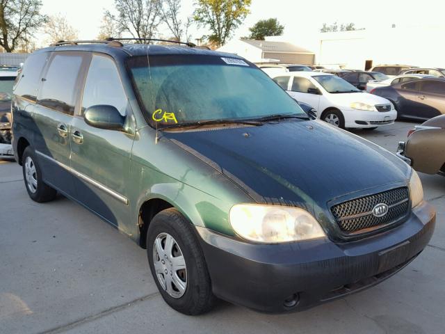 KNDUP132956727271 - 2005 KIA SEDONA EX GREEN photo 1