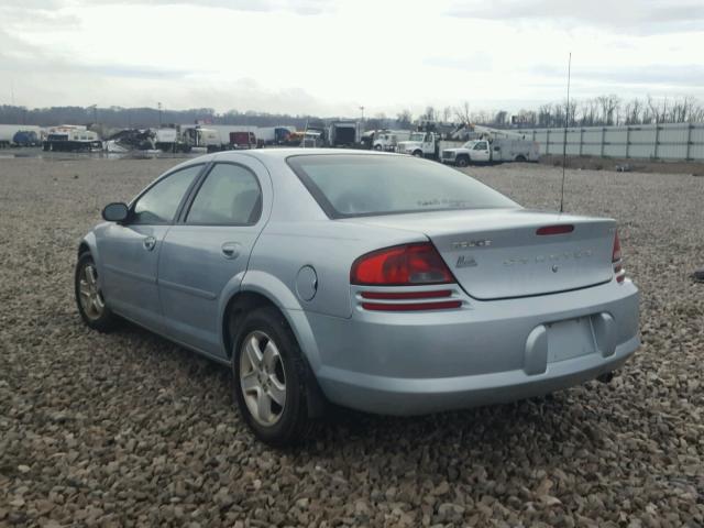 1B3EL46R32N310905 - 2002 DODGE STRATUS SE BLUE photo 3