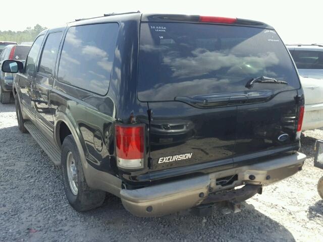 1FMNU44P53ED68766 - 2003 FORD EXCURSION BLACK photo 3