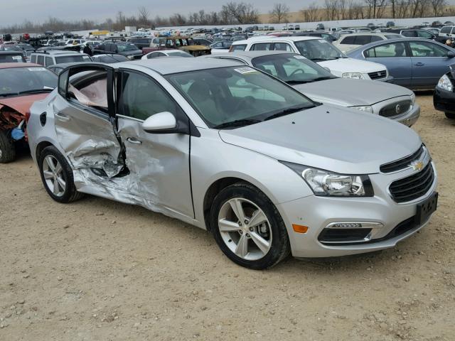 1G1PE5SB9F7285320 - 2015 CHEVROLET CRUZE LT SILVER photo 1