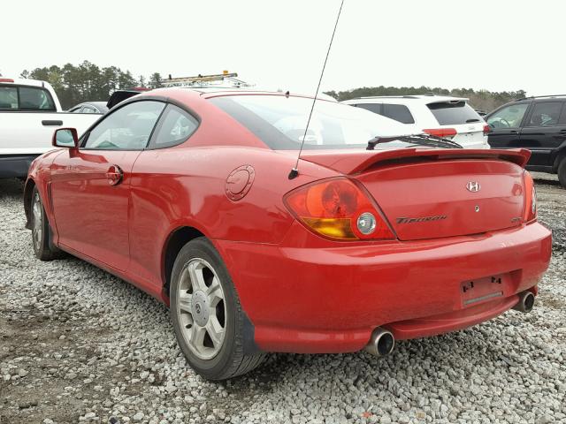 KMHHN65F53U058991 - 2003 HYUNDAI TIBURON GT RED photo 3