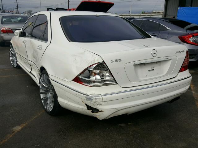 WDBNG74J15A443240 - 2005 MERCEDES-BENZ S 55 AMG WHITE photo 3