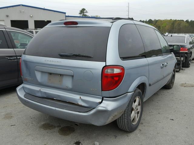 1D4GP45R45B265964 - 2005 DODGE CARAVAN SX BLUE photo 4