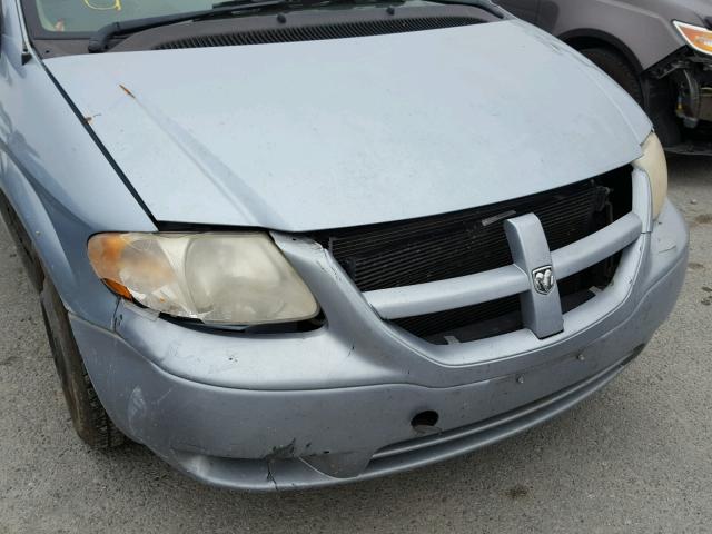 1D4GP45R45B265964 - 2005 DODGE CARAVAN SX BLUE photo 9