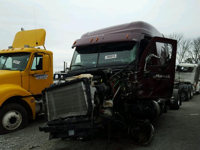 3AKJGLDV5GSGZ4085 - 2016 FREIGHTLINER CASCADIA 1 BURGUNDY photo 2