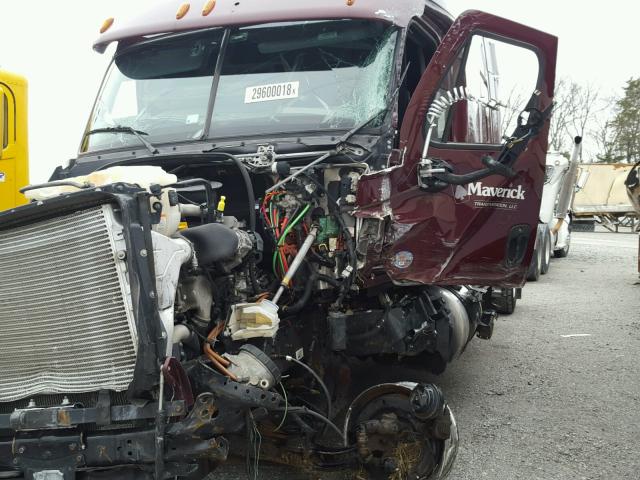 3AKJGLDV5GSGZ4085 - 2016 FREIGHTLINER CASCADIA 1 BURGUNDY photo 9