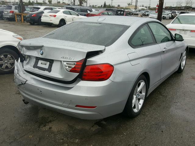 WBA3N7C50FK224846 - 2015 BMW 428 I SILVER photo 4
