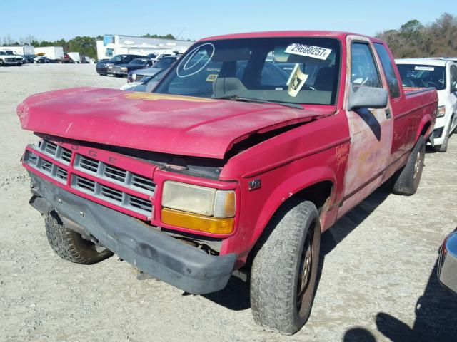 1B7GL23X5RW142669 - 1994 DODGE DAKOTA RED photo 2