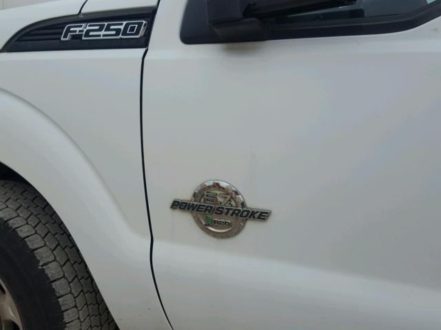 1FTBF2ATXBEC50427 - 2011 FORD F250 SUPER WHITE photo 9