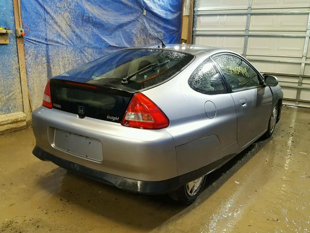 JHMZE14714T000033 - 2004 HONDA INSIGHT SILVER photo 4