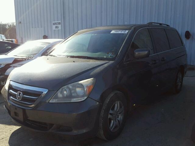 5FNRL38696B408824 - 2006 HONDA ODYSSEY EX GRAY photo 2