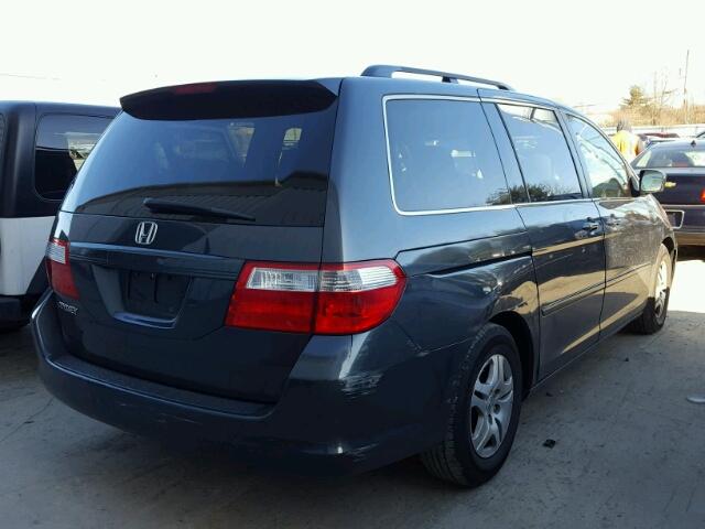 5FNRL38696B408824 - 2006 HONDA ODYSSEY EX GRAY photo 4