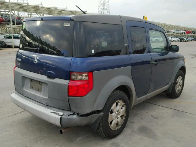 5J6YH28273L008834 - 2003 HONDA ELEMENT DX BLUE photo 4