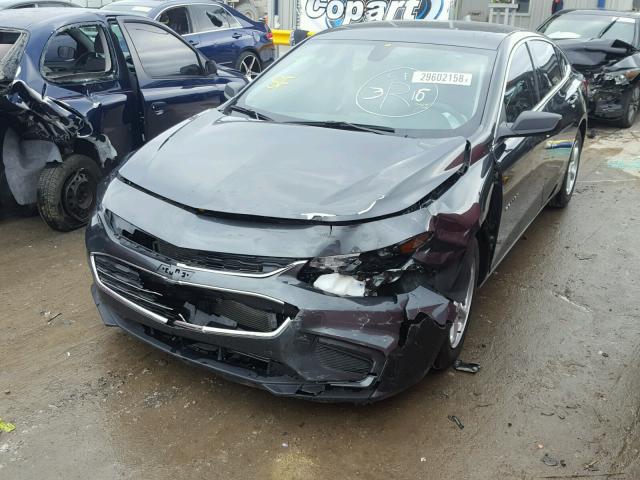 1G1ZB5ST0HF136216 - 2017 CHEVROLET MALIBU LS შავი ფოტო 2
