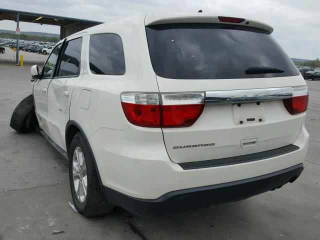 1C4RDHAG8CC206627 - 2012 DODGE DURANGO SX WHITE photo 3